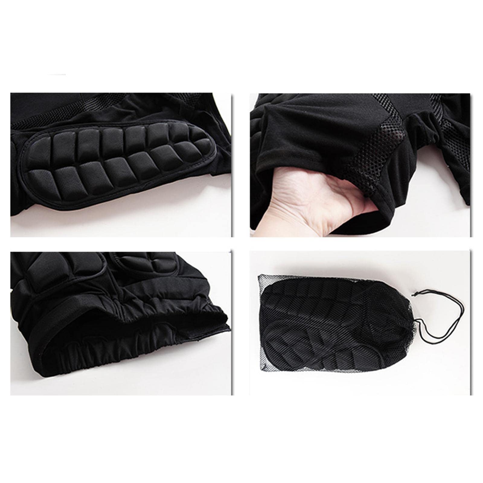 Short Rembourré, Pantalon de Protection Des Hanches, Résistant Aux Chocs, Respirant, Protection Souple Du Coccyx, pour Le Snowboard, XS