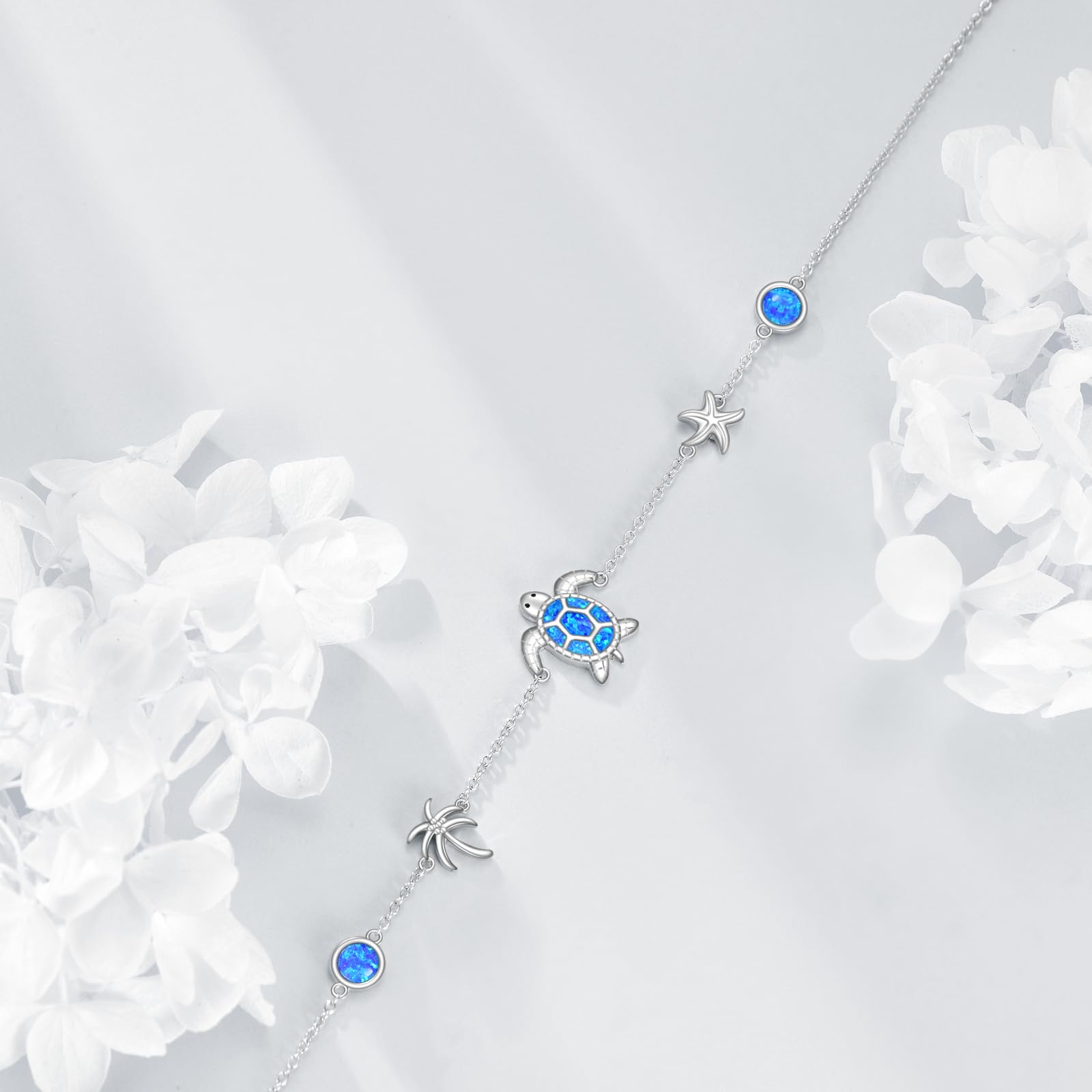 POPLYKE Infinity/farfalla/tartaruga, cavigliera da donna, in argento Sterling 925, infinito chakra, idea regalo per ragazze