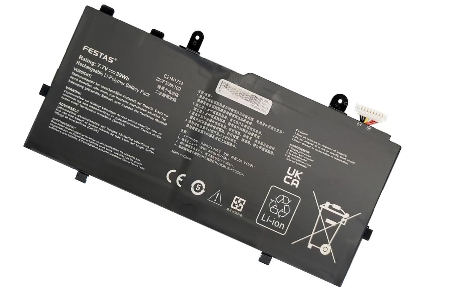 FESTAS 7.7V C21N1714 Batterie Compatible avec ASUS Vivobook Flip 14 TP401N