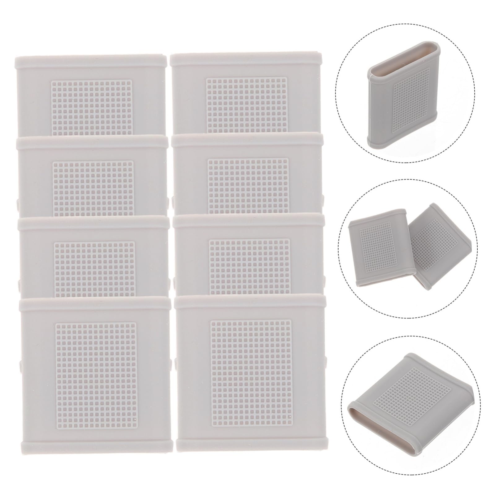 FOMIYES 8pcs Golf Sleeves Anti-Slide Silicone for Enhanced Grip Stability Stretchable Tape for Golfers Protective Pads Stylish Minimalist Design Gray