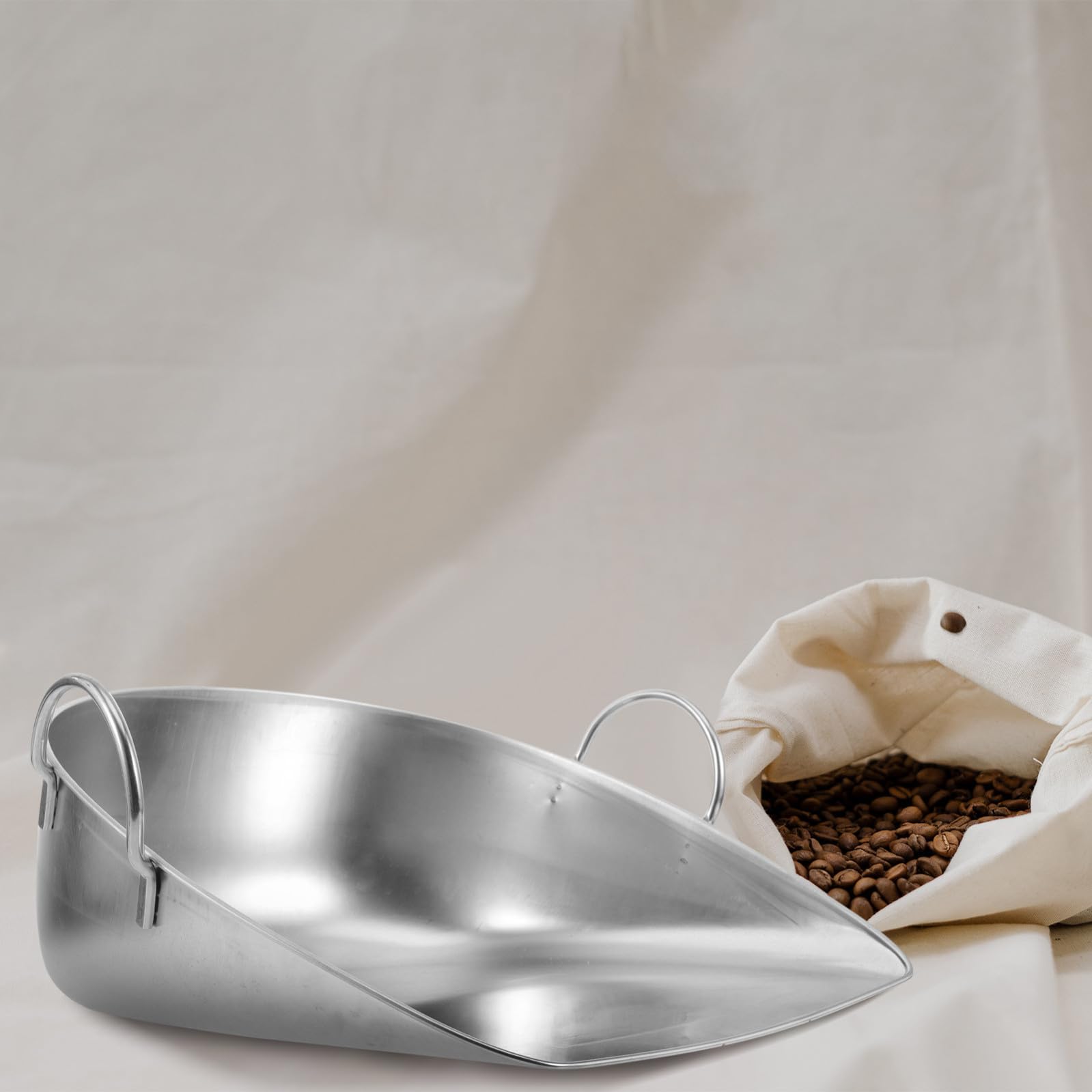 CRAFTHROU Pala per Raccolta Granaglie in Acciaio Inossidabile Leggera e Resistente per Uso Agricolo Professionale e Hobbistico in Grandi Aziende Agricole