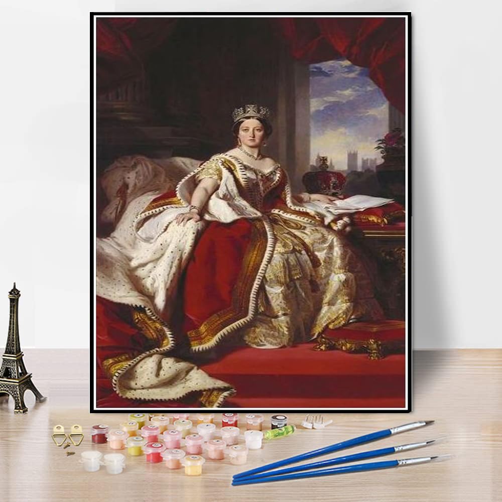 Hhydzq G Paint By Numbers For Adult Kits Queen Victoria Paintin By Franz Xaver Winterhalter Paint By Number Kit On Canvas For Beginners