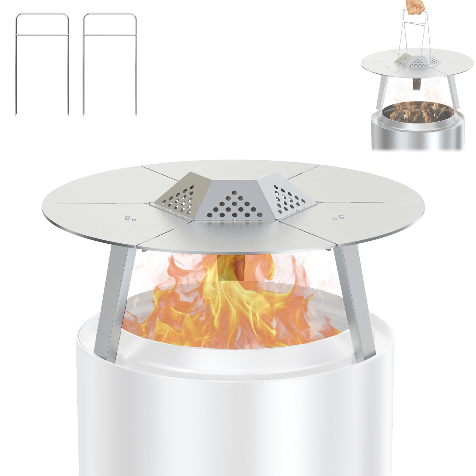 Heat Deflector Fits Solo Stove Bonfire 19.5" 1.0 &amp; 2.0 Fire Pit Accessories