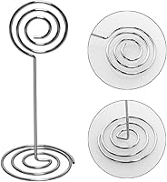 Vista 5 de Table Number Card Holders Place Card Holder, 25 Pack Picture Holders for Tables, Wire Shape Photo Number Stands Menu Paper Card Clips for Wedding