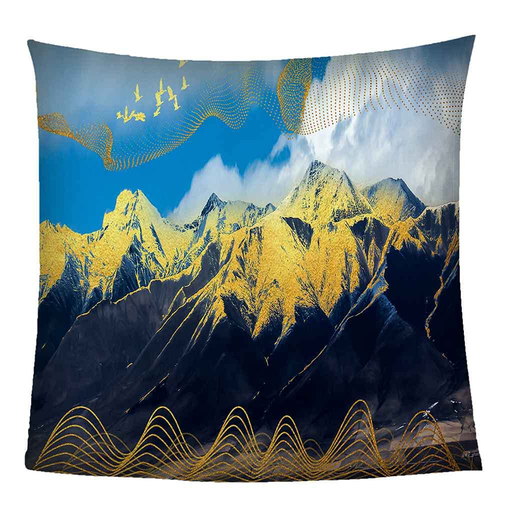 Couverture polaire en flanelle paysage de montagne crépuscule 150x200cm