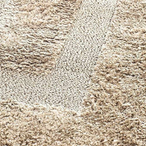 Image of Urban Modern Decor Features 7x10 Feet Modern Soft Shaggy Carpet Thick, Fluffy & 2 inch Pile Shag Rug for Your Kids Room, Bedroom & Livingroom(7x10 feet, Beige Beige)