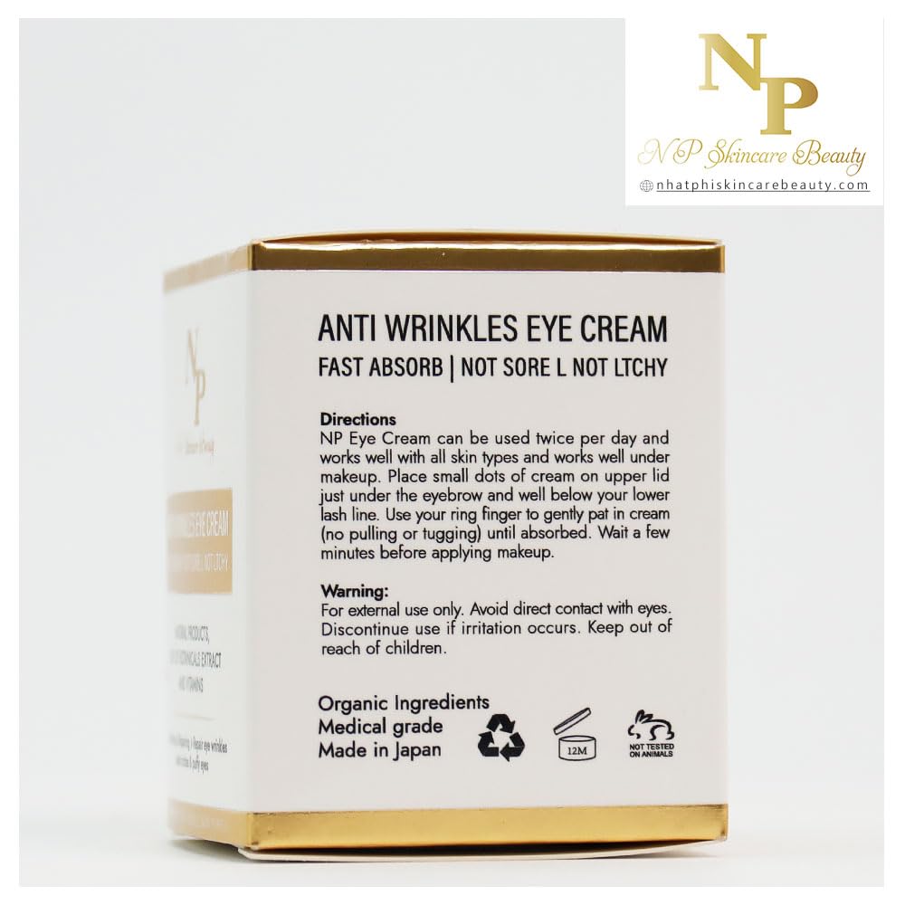 Anti-Wrinkles Eye Cream - Fast Absorbing, Natural Ingredients for Dark Circles, Puffy Eyes, and Wrinkle Reduction, 30 grams - Image 4