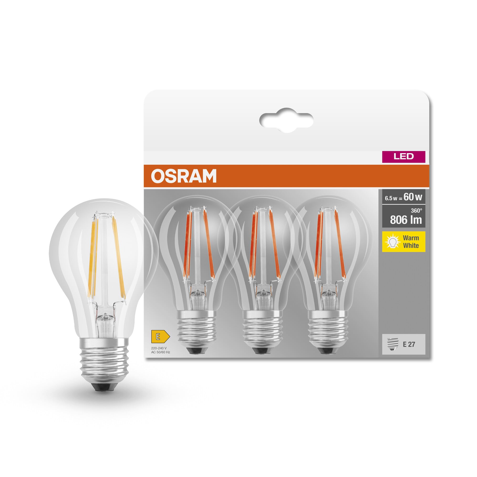 Osram LED-Lampe Classic A mit E27-Sockel