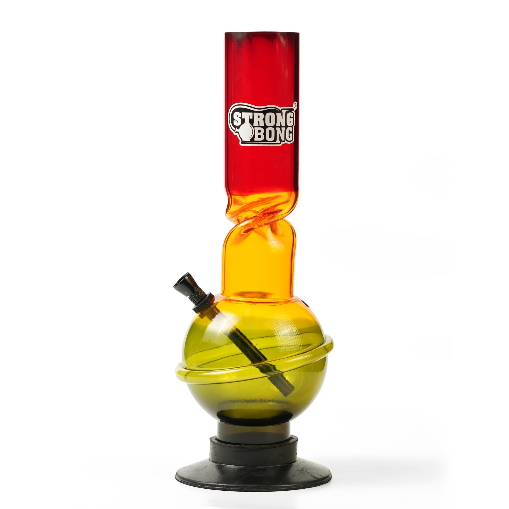 STRONG BONG 12 Inch Acrylic Water Pipe -Multicolor | Classic Straight Tube Bong | Durable, Lightweight & Shatter-Resistant | Easy to Clean, Portable Smoking Accessory