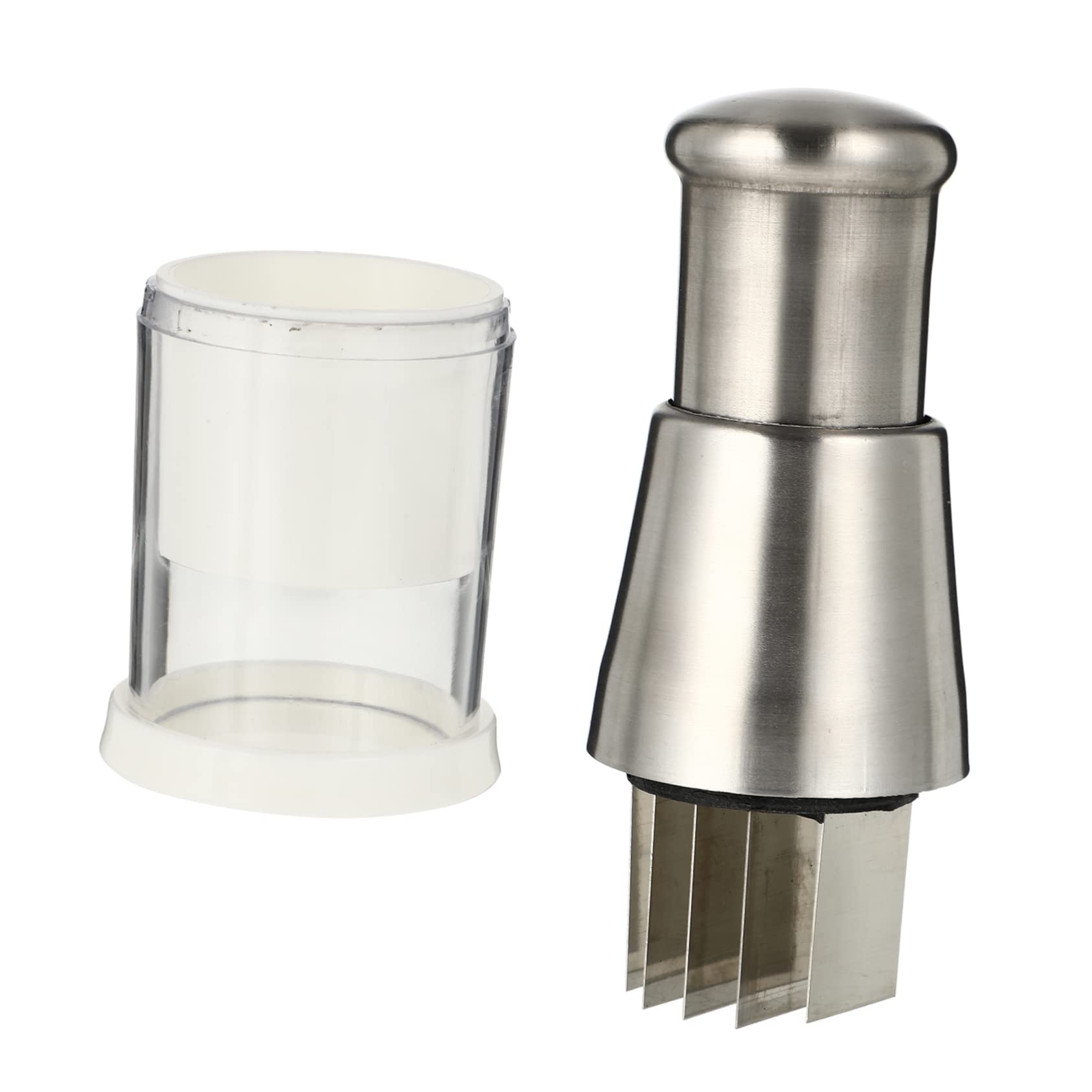 STOBAZA Handheld Food Chopper Slap Press Vegetable Cutter Manual Onion and Garlic Crusher Compact Kitchen Accessory for Preparation and Cleanup