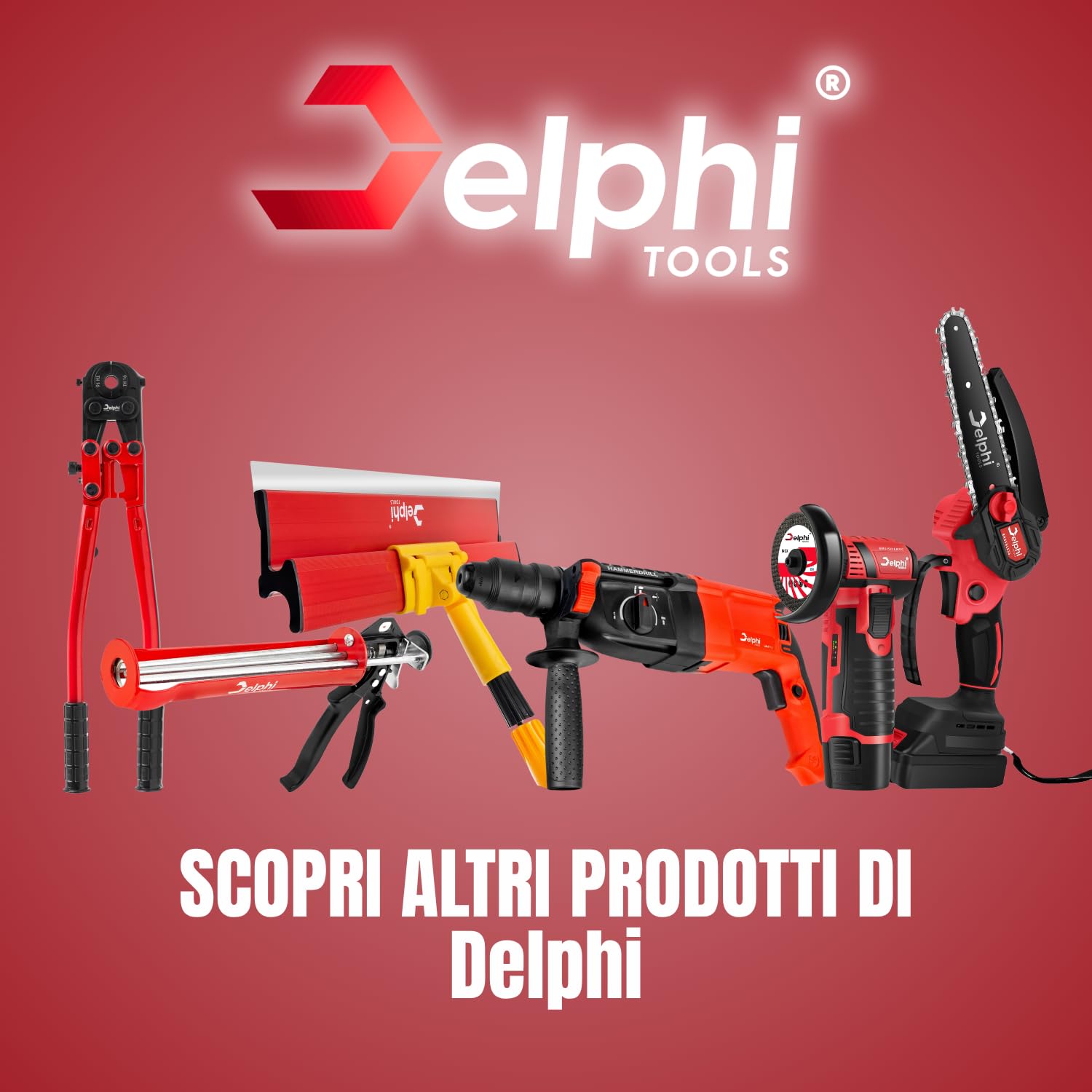 Delphi Martello Demolitore Professionale 70 J, 1950 RPM, 1600 W (Sistema Antivibrazione, HEX30, Valigetta con Ruote + Set Accessori) - Martello Demolitore con 2 Scalpelli e Impugnatura Regolabile