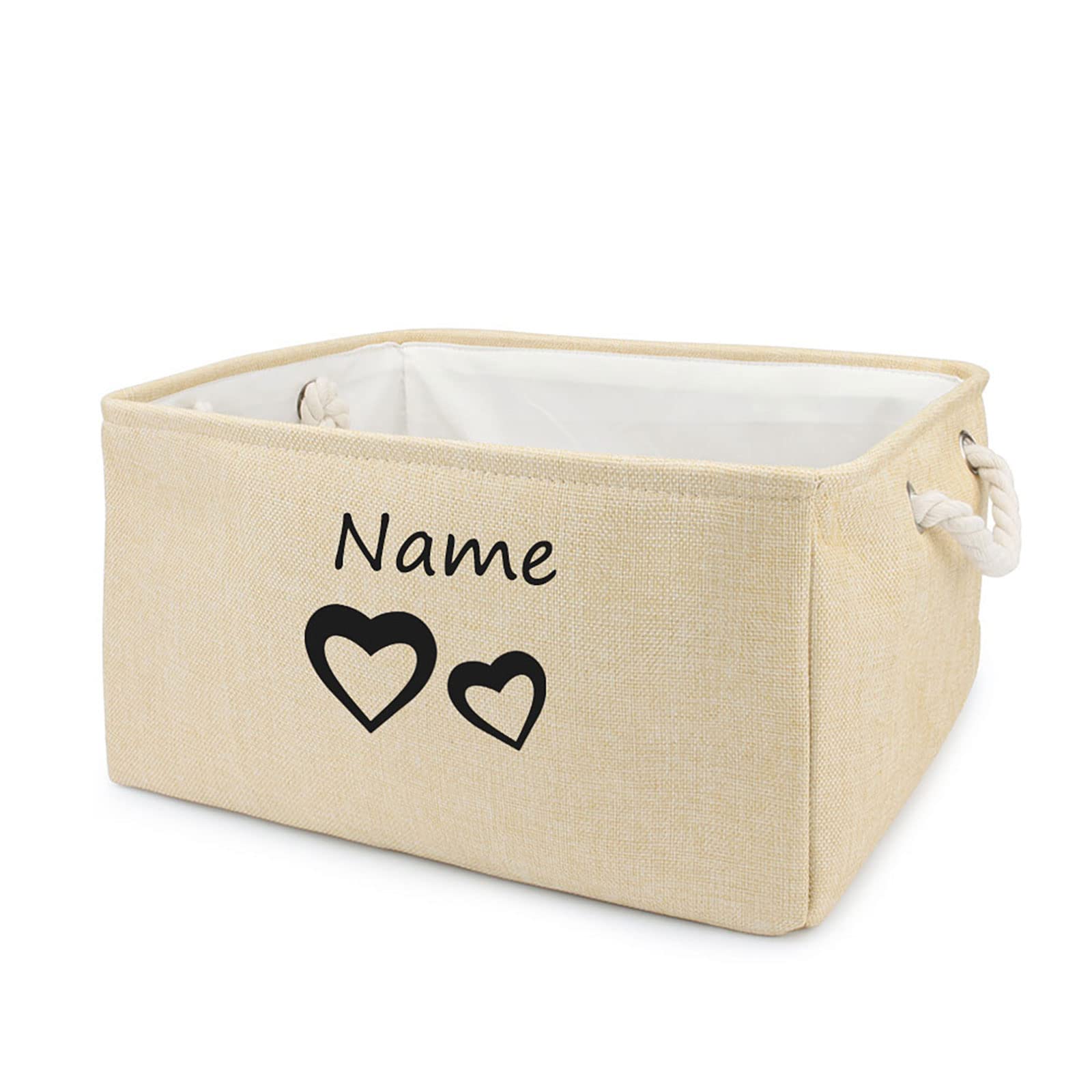 TONYFY Personalized Dog Toy Storage Basket Bin Collapsible Customized Pet's Name Storage, Organizer for Dog Toys、Clothing、Apparel & Accessories with