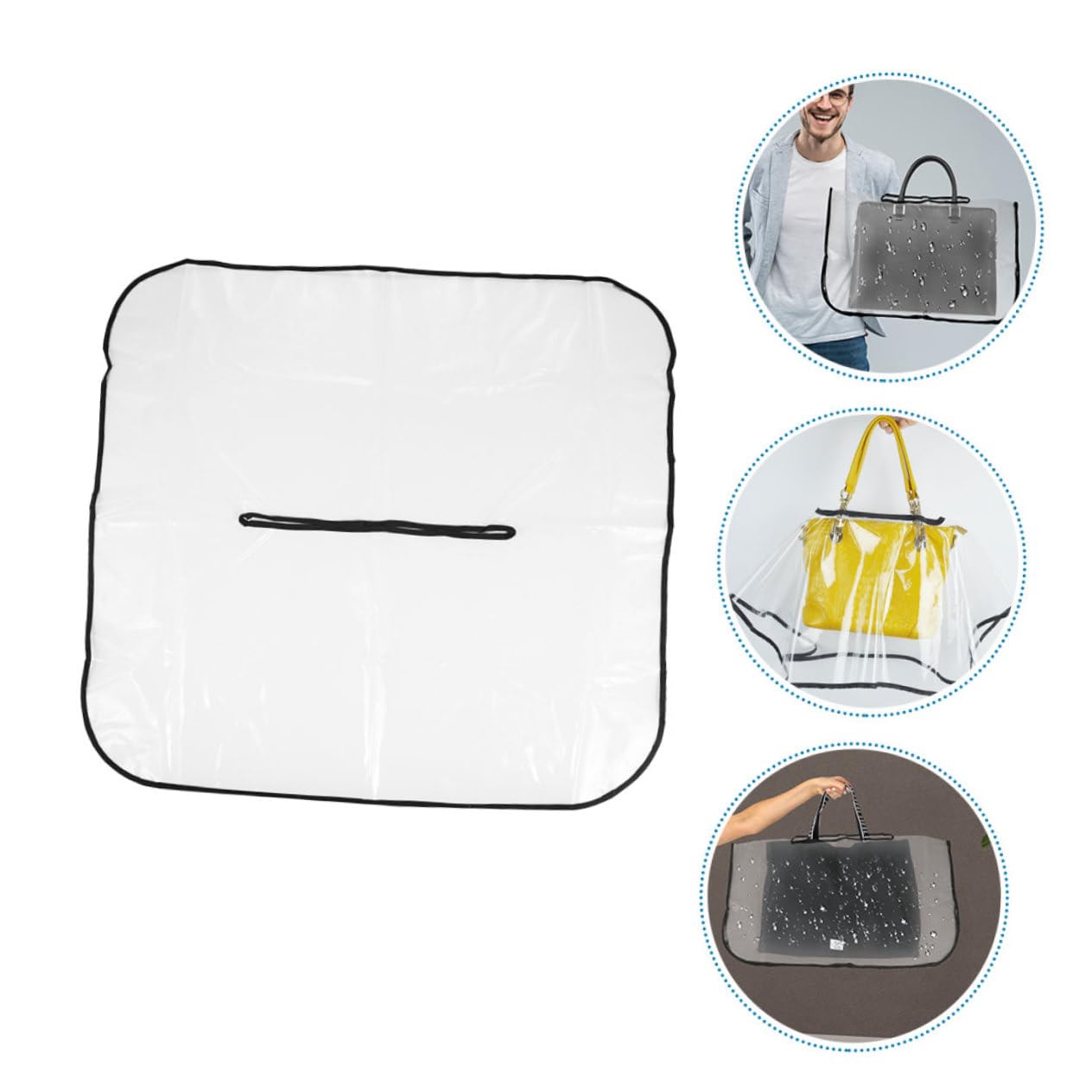 TOYANDONA 2 Piezas Funda de Lluvia para Bolso Transparente Eva Protector Lluvia para Bolso de Mano Mantener Seco y Seguro Días Lluviosos