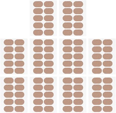 FOMIYES Blister Prevention for Heels 10 Sheets Moleskin Tape Adhesive Pads Heel Stickers Blister Prevention Pads Breathable Pre- Cut Foot Care Cushion for Feet Fabric Padding Blister Tape Feet