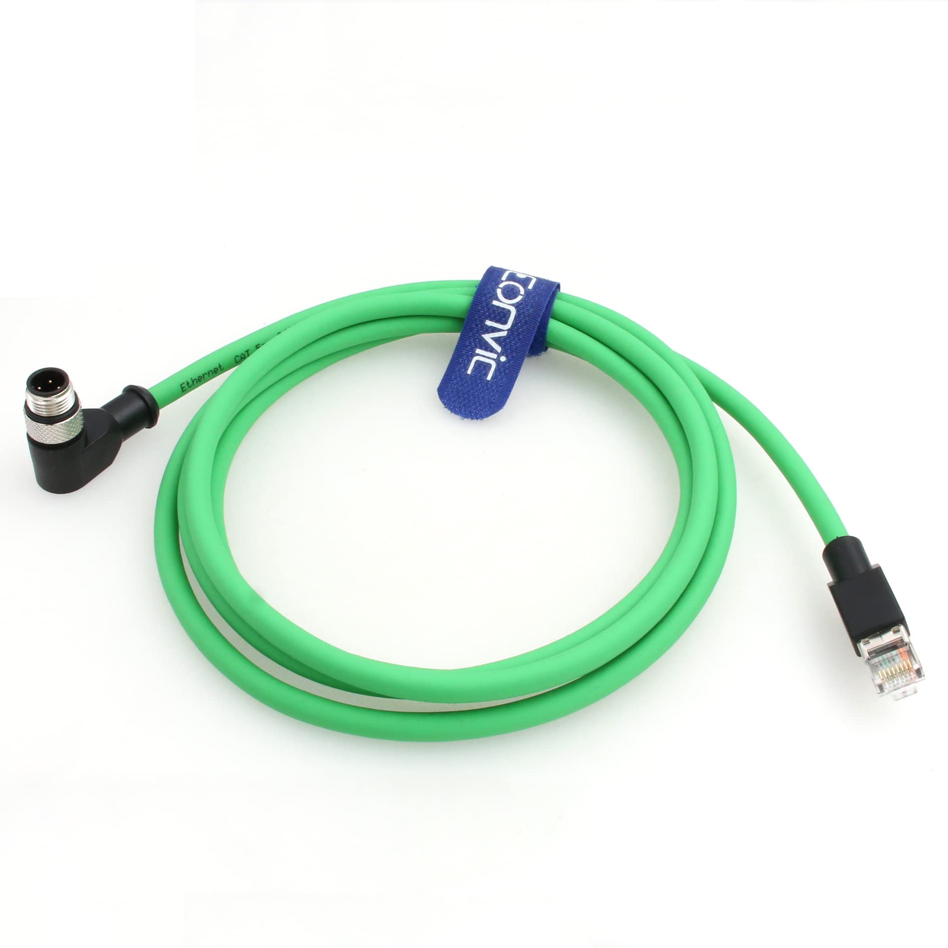 Angolo retto M12 4 pin D-code maschio a RJ45 cavo Ethernet industriale schermato CAT5e cavo per fotocamera industriale Cognex (1 m/1 m)