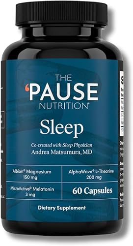 The 'Pause Life Suplemento para dormir, mezcla nocturna sin hábito de magnesio, melatonina microactiva y L teanina, apoyo para dormir y relajación