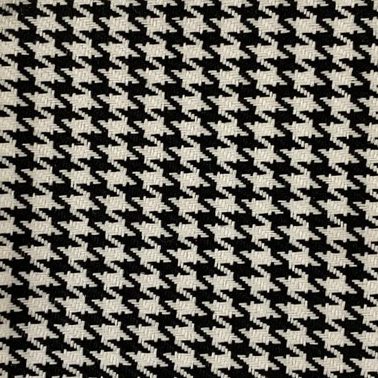 Fashion Fabrics LLC White Acrylic Houndstooth Upholstery Fabric - Sold by The Yard - 54"