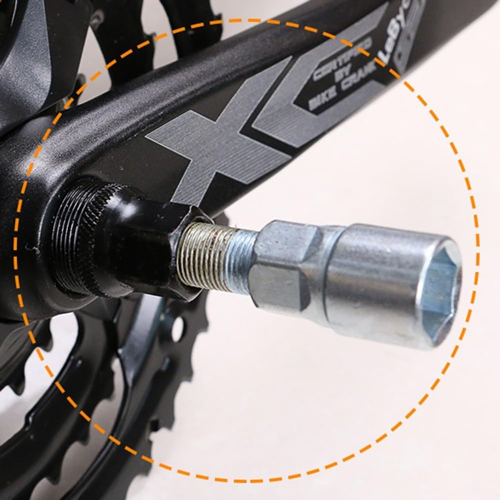 Herramienta extractora de manivela de acero de alto carbono, removedor de pedalier CNC para cono cuadrado, kit de reparación de bicicletas con sombrero superior