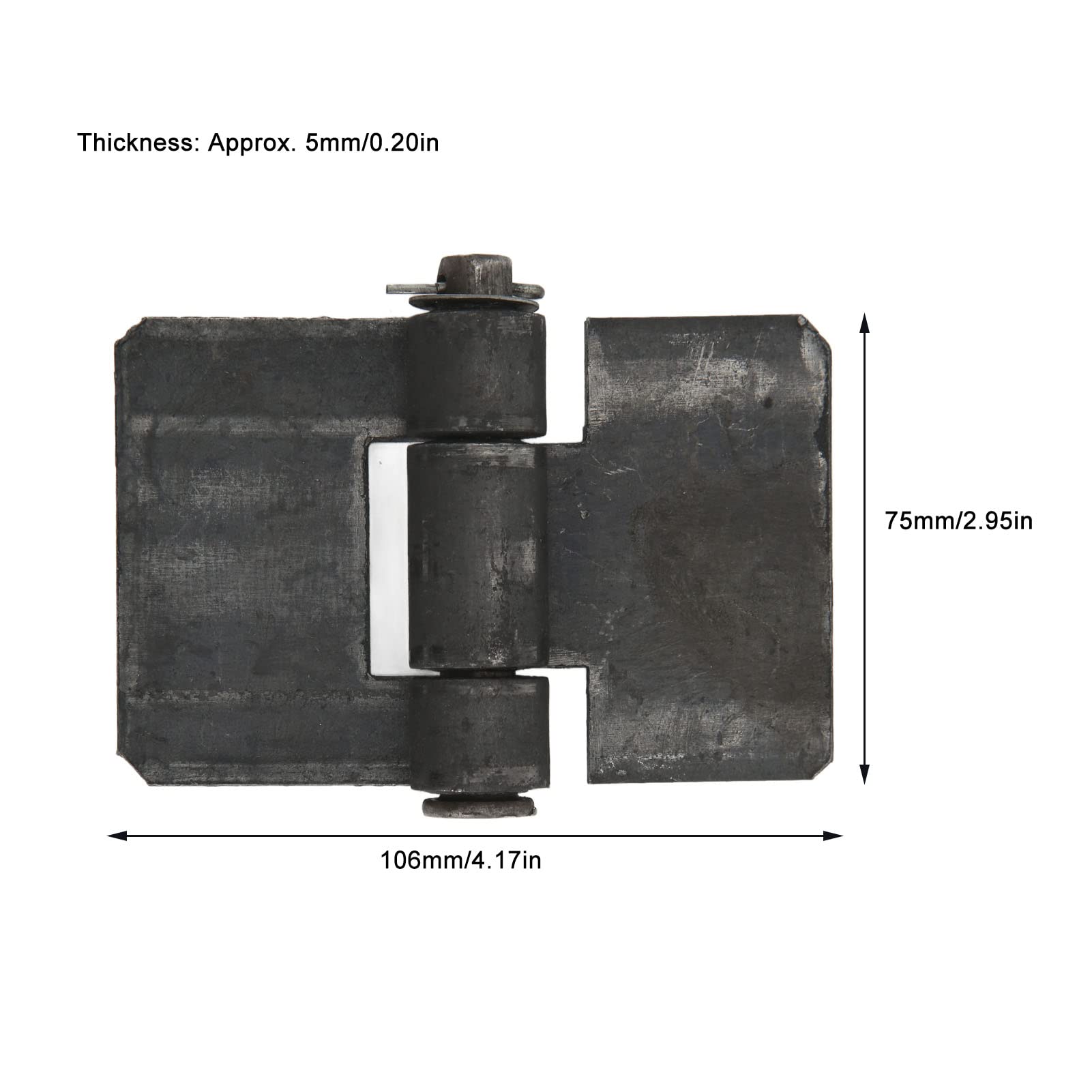 Cerniera per Porta da 2 Pezzi, Cerniera per Saldatura Porta 106 X 75 X 5 Mm Cuscinetto per Porta Saldare Sulle Cerniere di Testa per Rimorchio Parti per rimorchi Accessori per rimorchi