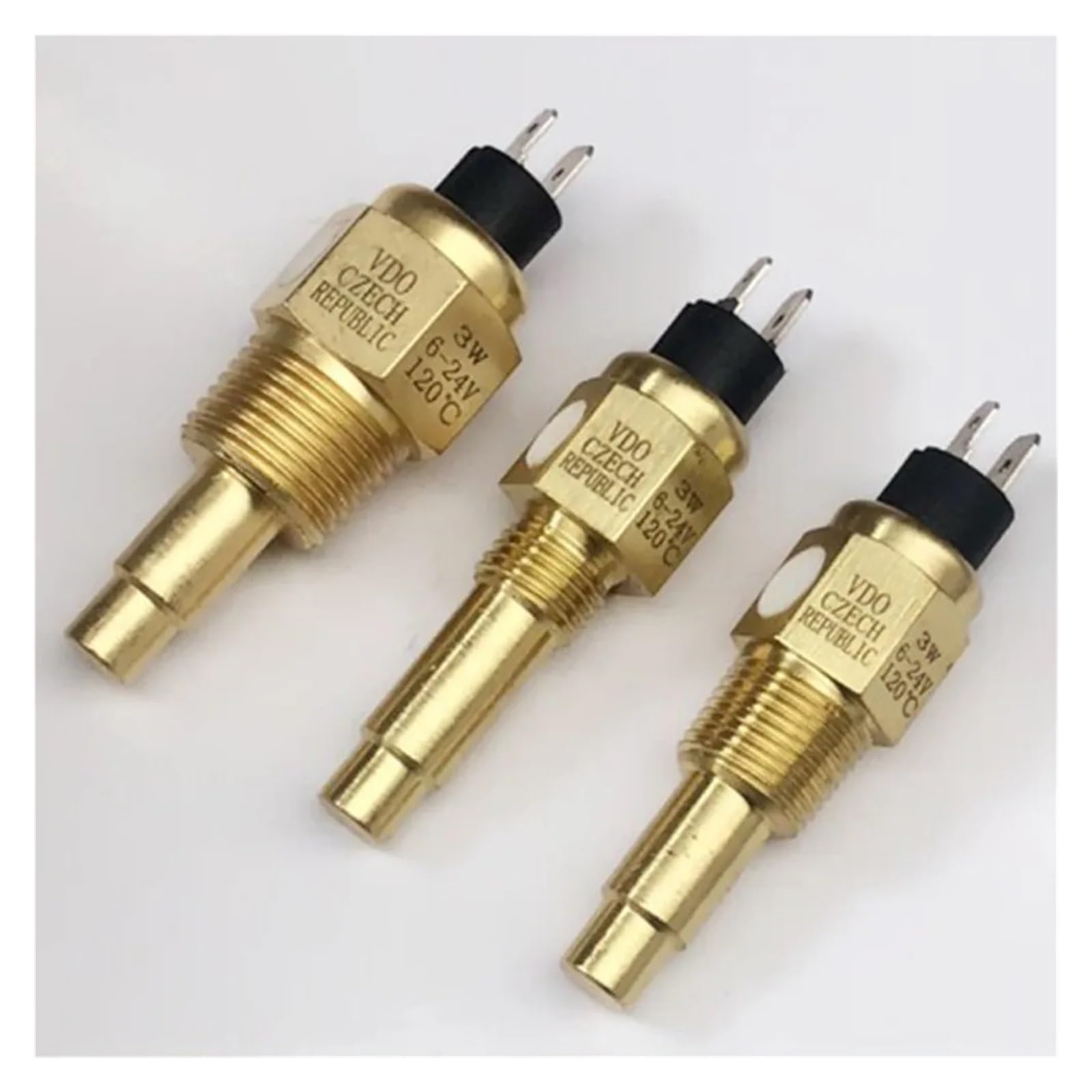 YINZHD Wtyczka czujnika temperatury wody 6-24 V 120 stopni 21/17 mm 2 wtyczki M14 * 1,5/3/8 NPT/ 1/2 NPT(3 of 8 NPT 17mm)