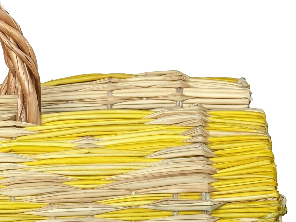Cesta junco Portuguesa. Modelo Amarillo. 36 cms.