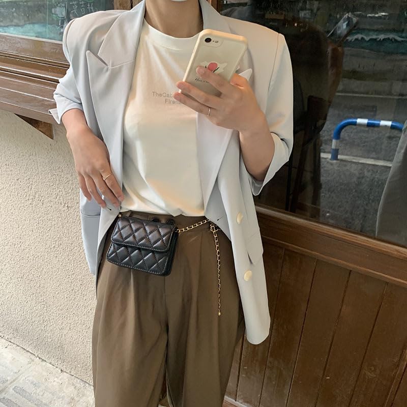 Waist Bag Mini Belt Bag for Women Mini Crossbody Bag Y2k Accessories Belt Purse for Women Fashionable (Black,Small) - Image 2