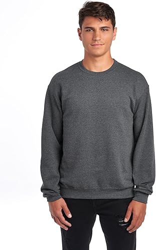 Jerzees Sweat à Capuche NuBlend Unisexe pour Homme, Sweat-Shirt - Noir chiné, L