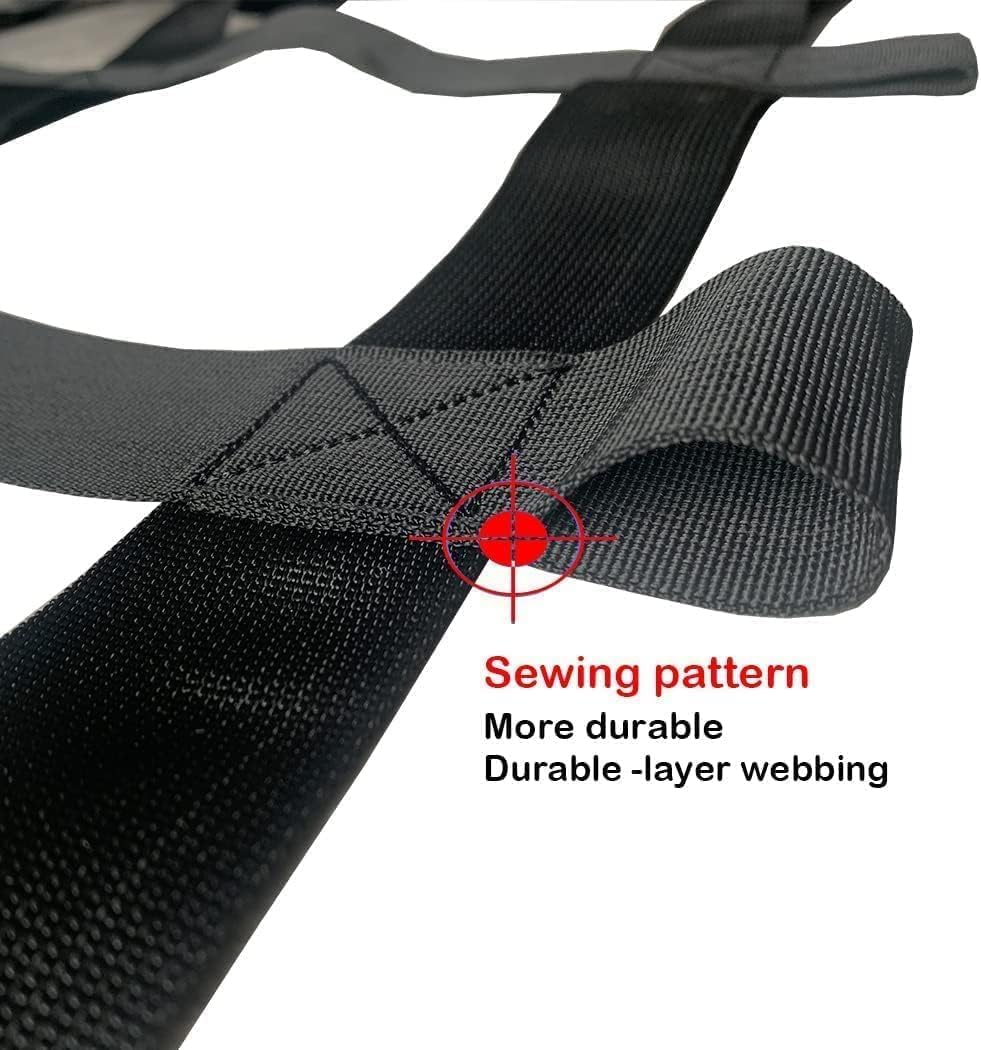 CL CLC Climbing Cargo Net Black 7ft X 4ft(87 inch x 48 inch)-Playground Play Safety Net,Rope Ladder,Jungle Gyms, Swing Set, Obstacle Courses for Outdoor Treehouse - Image 2