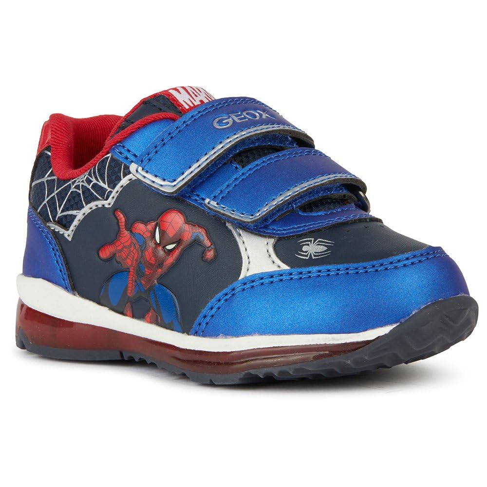 Geox B Todo Boy Sneaker, Navy red, 6 UK Child