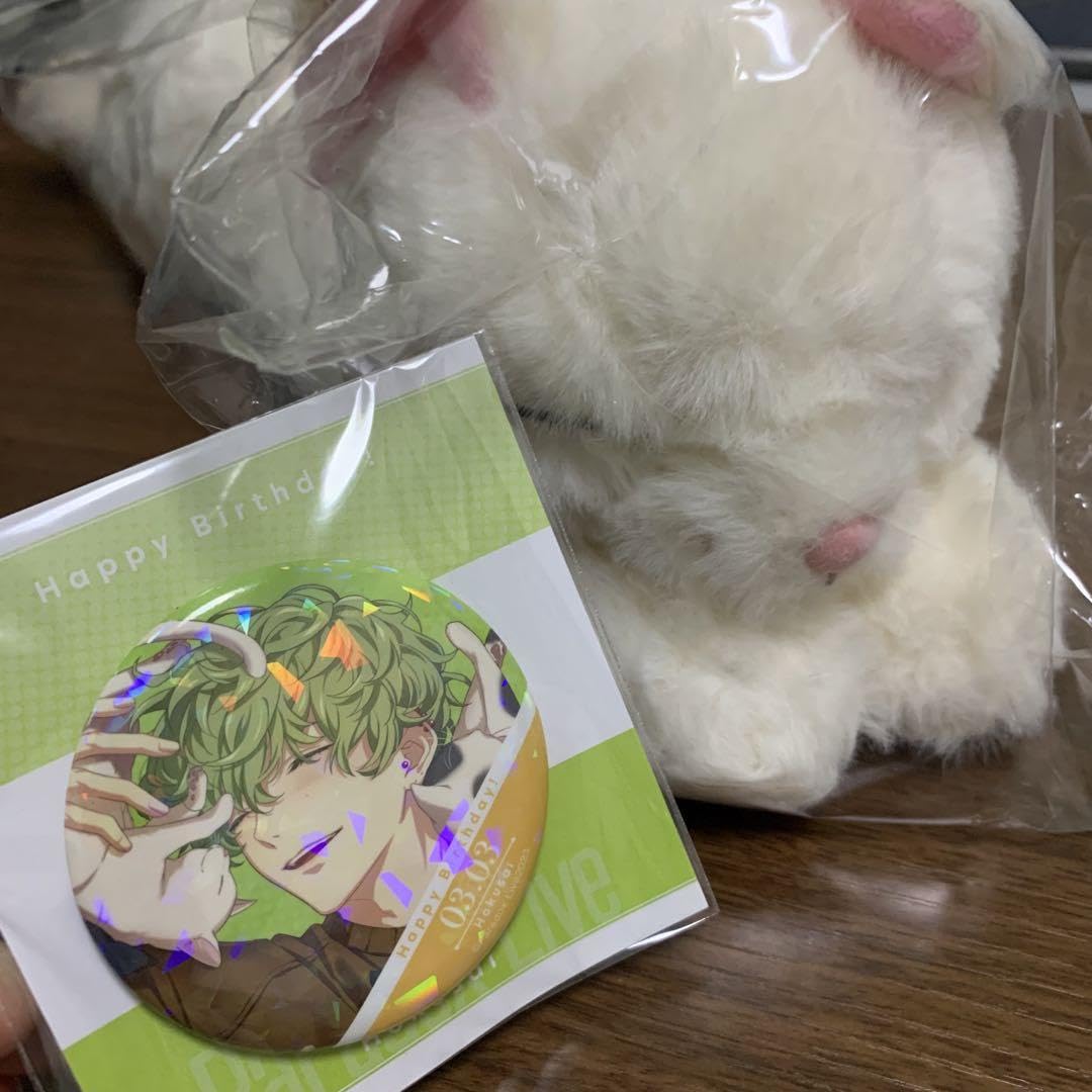 Amazon | パラライ 征木北斎 猫のルナ ぬいぐるみ バースデー缶バッジ