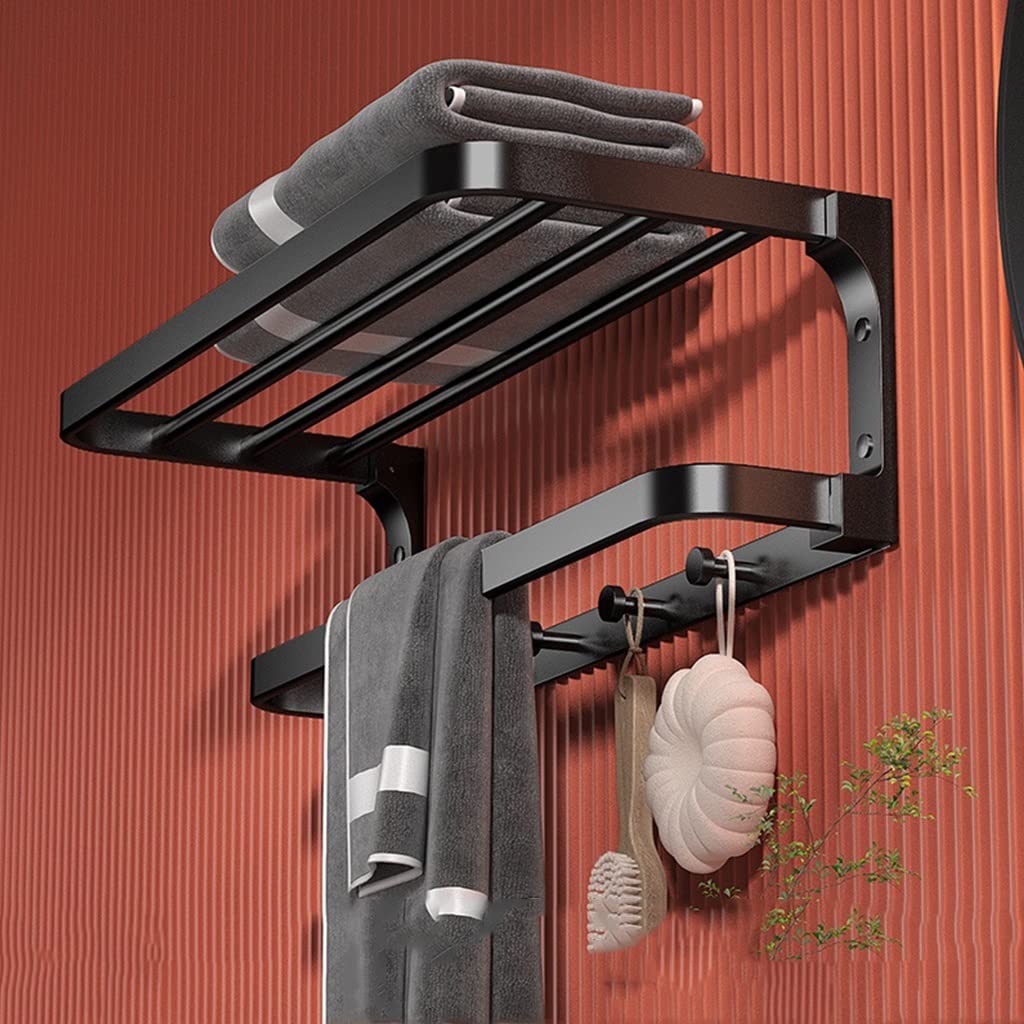 Porte-serviettes de salle de bain anti-rouille en aluminium solide