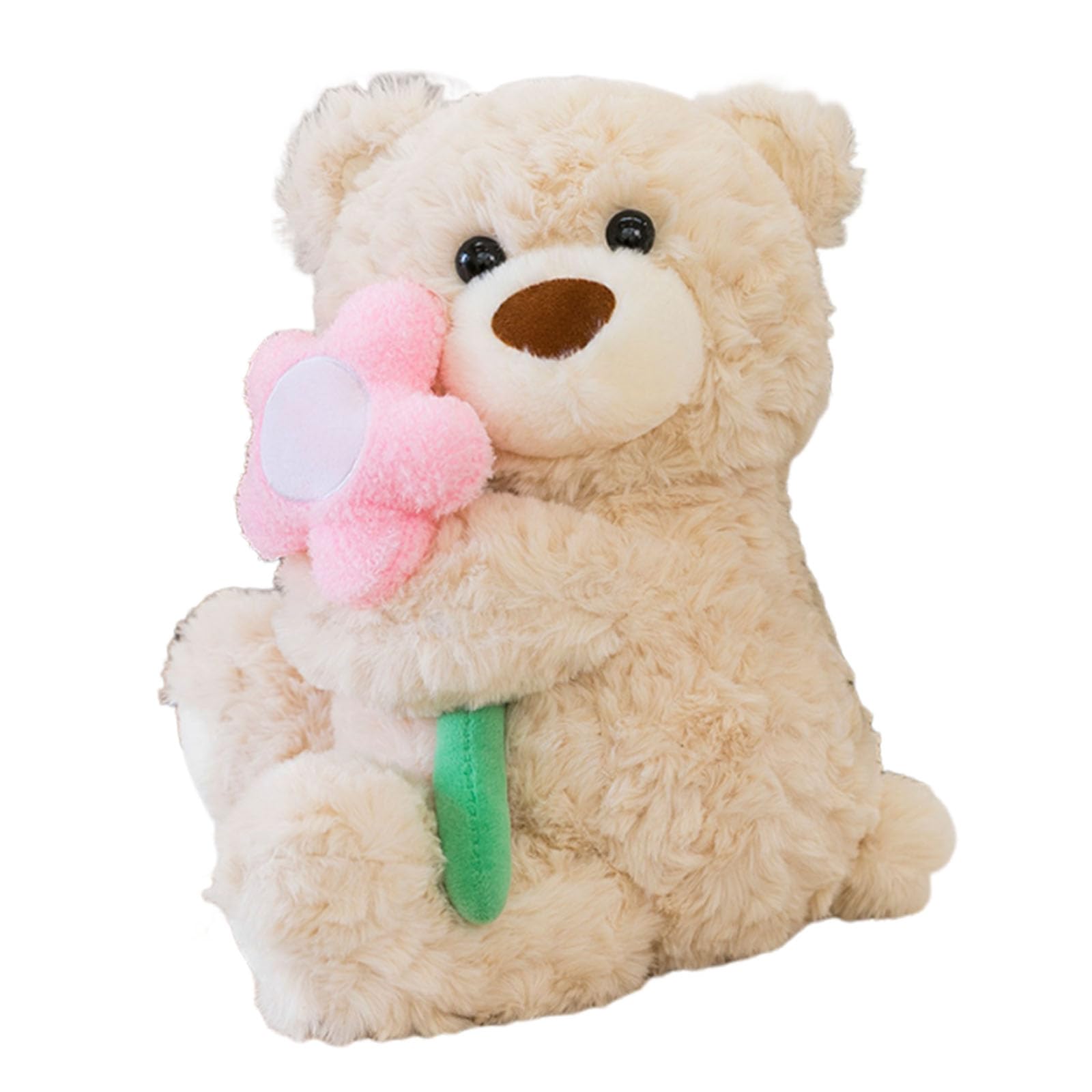 Teddybär Kuscheltier, Plüschbär mit Blumen und Engelsflügeln, Teddy Bear Plüschtier, Geschenke für Freundin Kinder Geburtstag, Valentinstag (Beige,60cm)