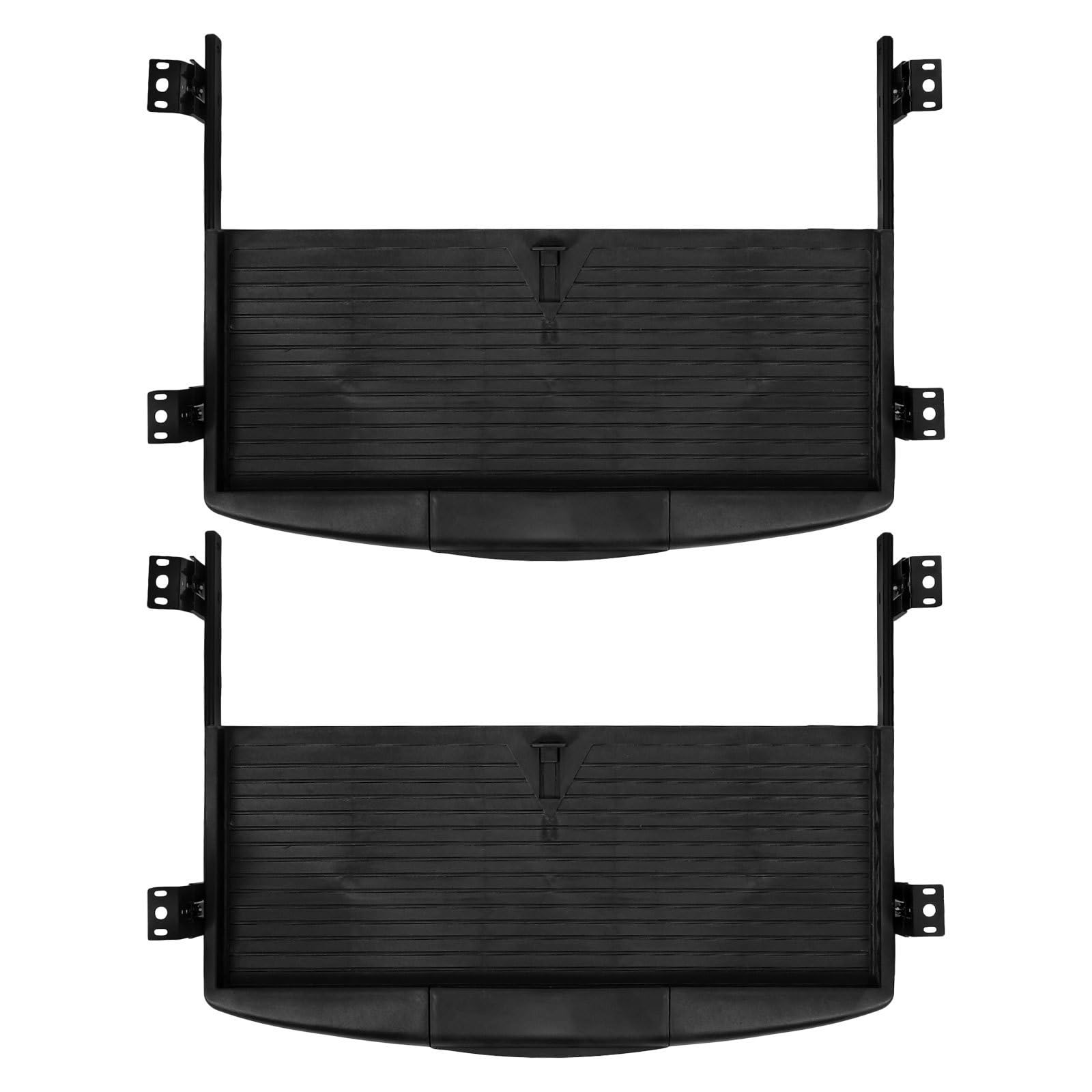 2 Sätze Tastaturhalterung unter Schreibtisch, ABS Schwarz