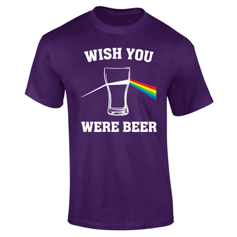 Flip Men's Purple Wish You Were Beer Floyd Parody Funny T-Shirt (Xxl)