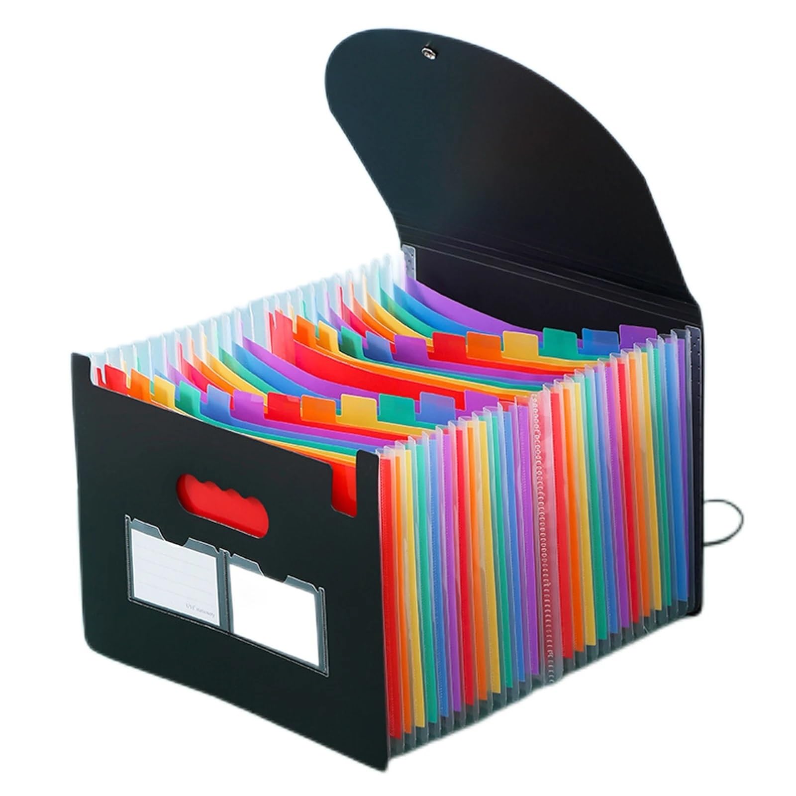 Cartelle a Soffietto espandibili Cartella a Fisarmonica A4 da 2 Pezzi con 13/25 Tasche, espandibile, Organizer mensile for ricevute e fatture, for casa e Ufficio.(25 Pockets)