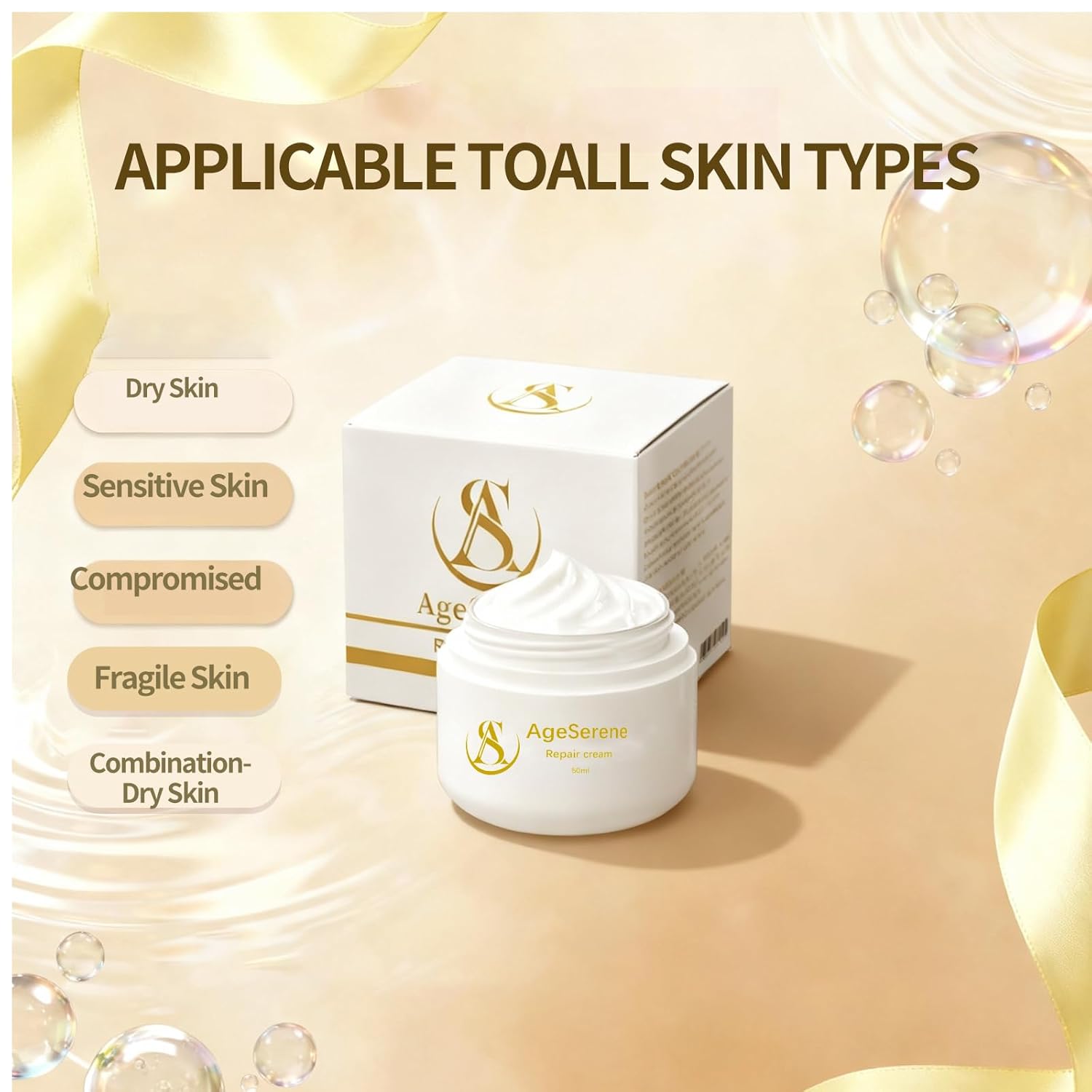 Face Moisturizer, Barrier Repair Cream with Ceramide, Hyaluronic Acid and Vitamin E, Long Lasting Hydration & Rich Moist, Hypoallergenic, Alcohol-Free, Non-Comedogenic - Image 3