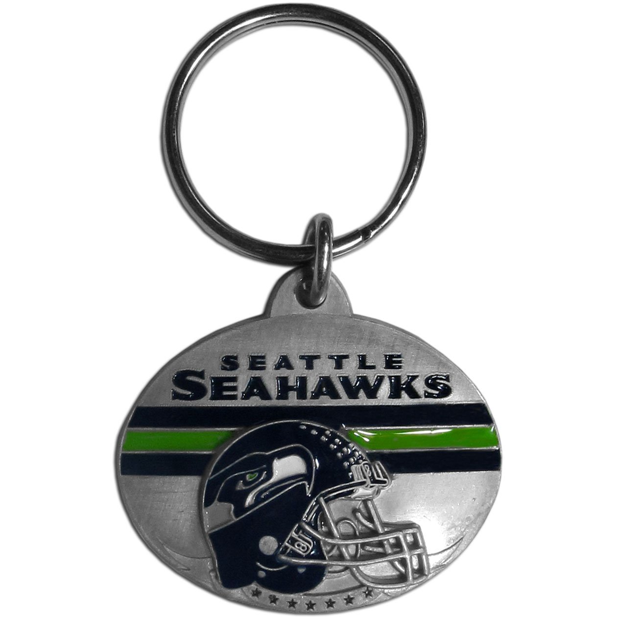 Siskiyou Sports NFL Seattle Seahawks Oval Carved Key Chain, Metal โ image 1