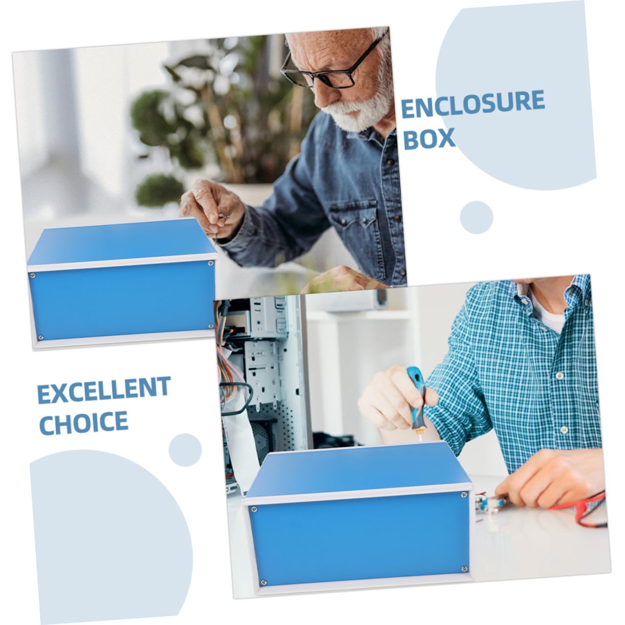 KOMBIUDA Scatola Elettronica in Metallo Contenitore Progetti Elettrici Incassato Custodia per Circuiti e Elettronica con Montaggio Facile e Design Versatile