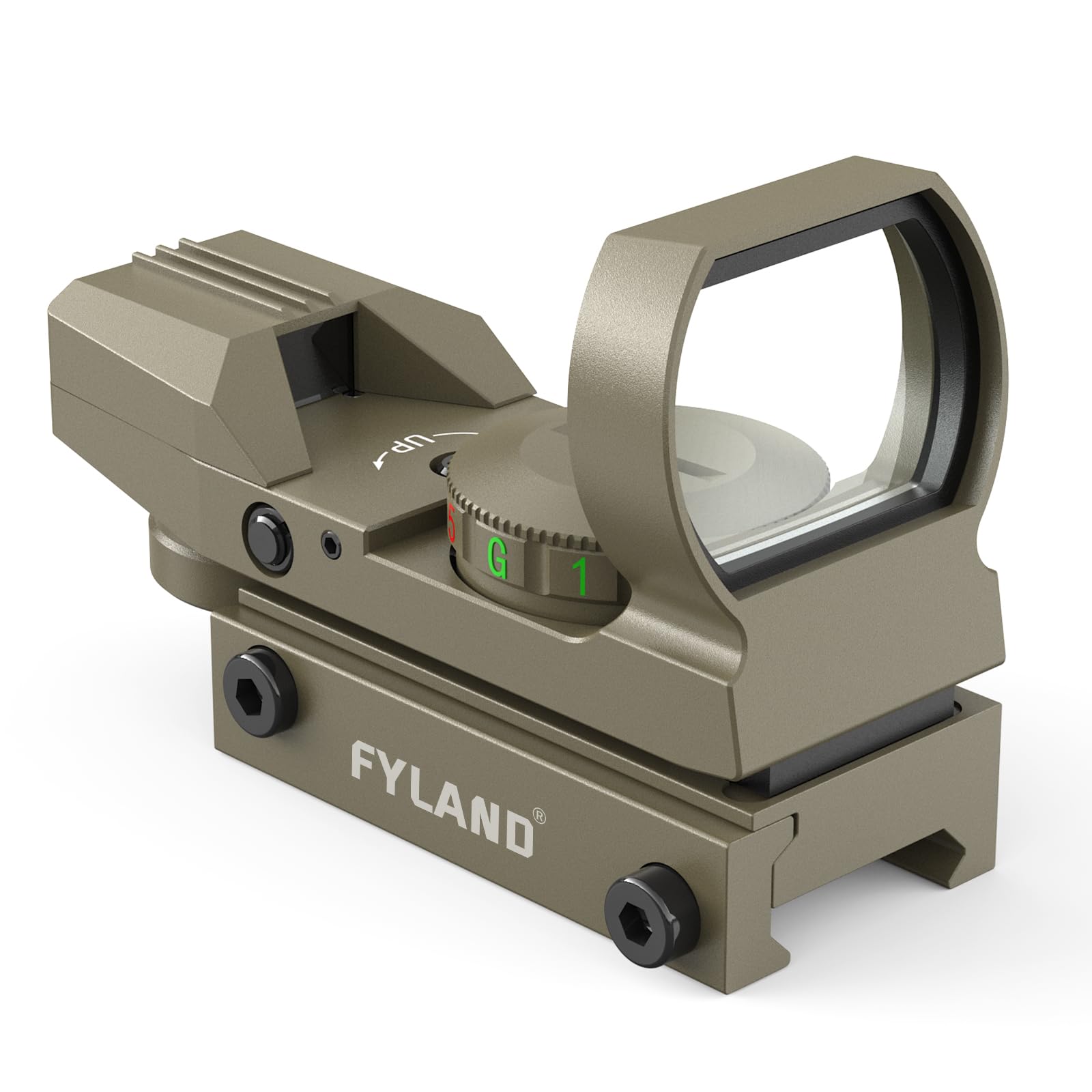 Red Dot Visier-Rotpunktvisier Reflex Sight mit Red Green & 4 Absehen Punkt, 20 mm/22 mm Picatinny, Schienenhalterung und Abdeckung für schnelles Zielen, Jagen und Schießen