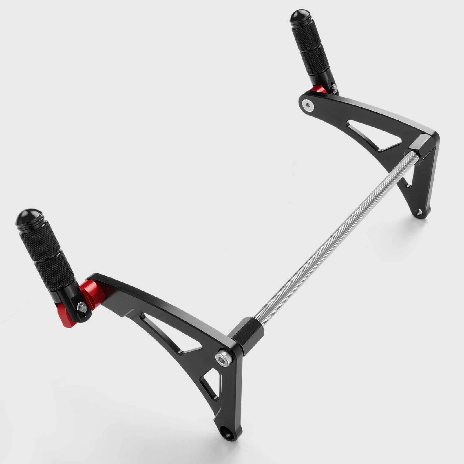 WOOGA Parte Del Motociclo In Alluminio di CNC Pedali Piegato Poggiapiedi Pedana adatta per Ho&nda Monkey 125 / Z125 Z 125 Accessori 2018-2025 (JB02/JB03) (Stile A - Rosso)
