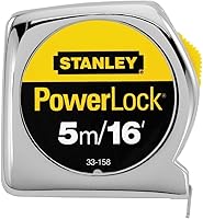 Vista 16 de Stanley 33425 Powerlock II Cinta Métrica de Retorno Automático, 1 pulgada x 25 pies, Cromo/Amarillo
