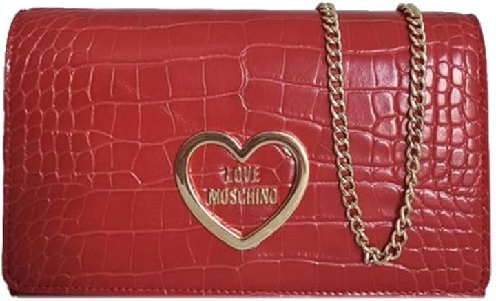 Love moschino borsa a spalla da donna rossa in ecopelle  JC4182PP0HKC0500