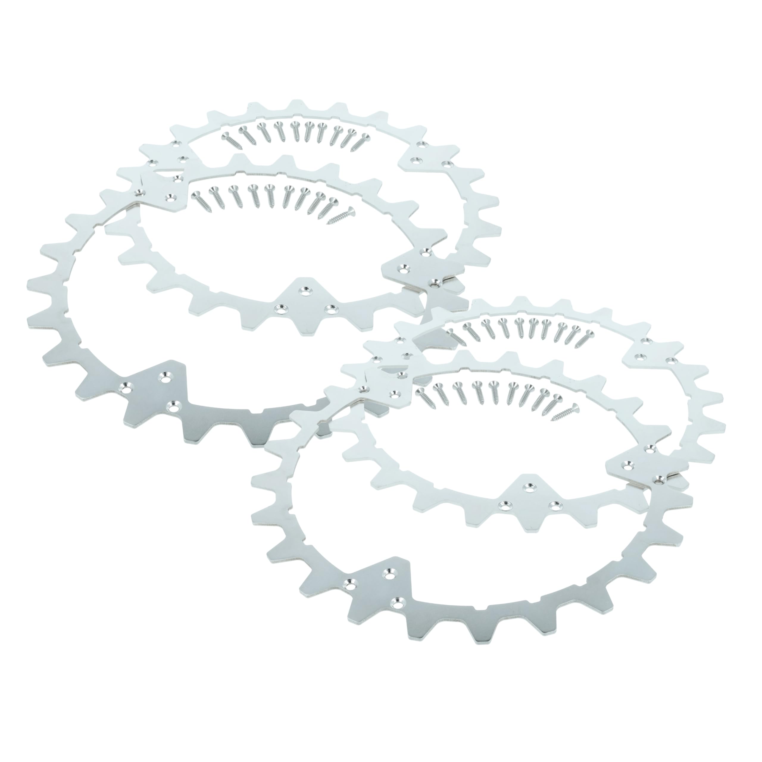 vhbw 4x Spikes kompatibel mit Husqvarna Automower 320, 435X, 420, 430X, 440 Mähroboter - Edelstahl, 24 Zähne