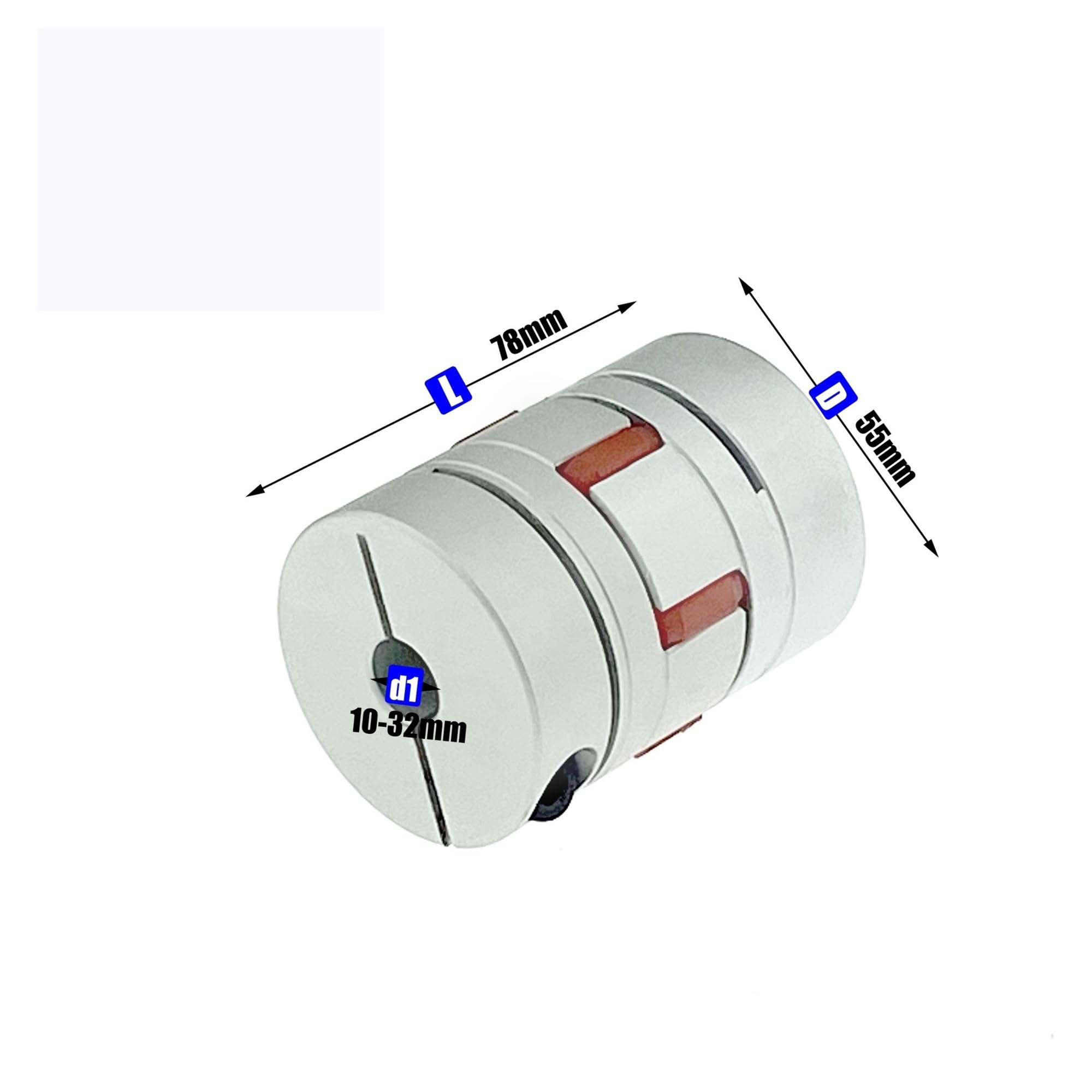 LM series1PC Flexible Plum clamp Coupler D55L78 Shaft Size CNC Jaw Shaft Coupling 10/12/14/16/18/20/22/24/25mm D55 L78 Couples Cheerfully (Size : 15X22)