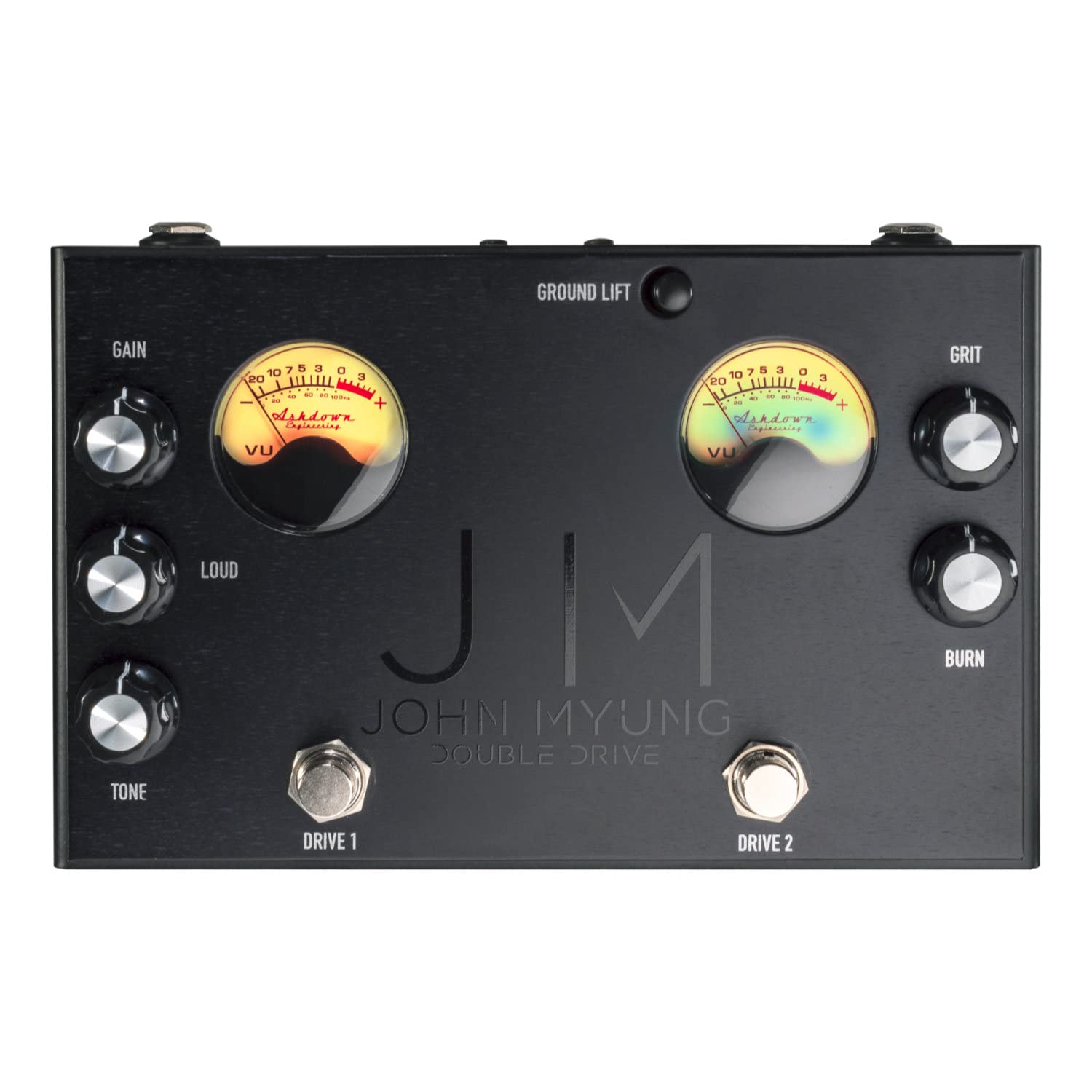 Ashdown Engineering Black 9V John Myung Signature Pedal With Double Drive & Dual VU