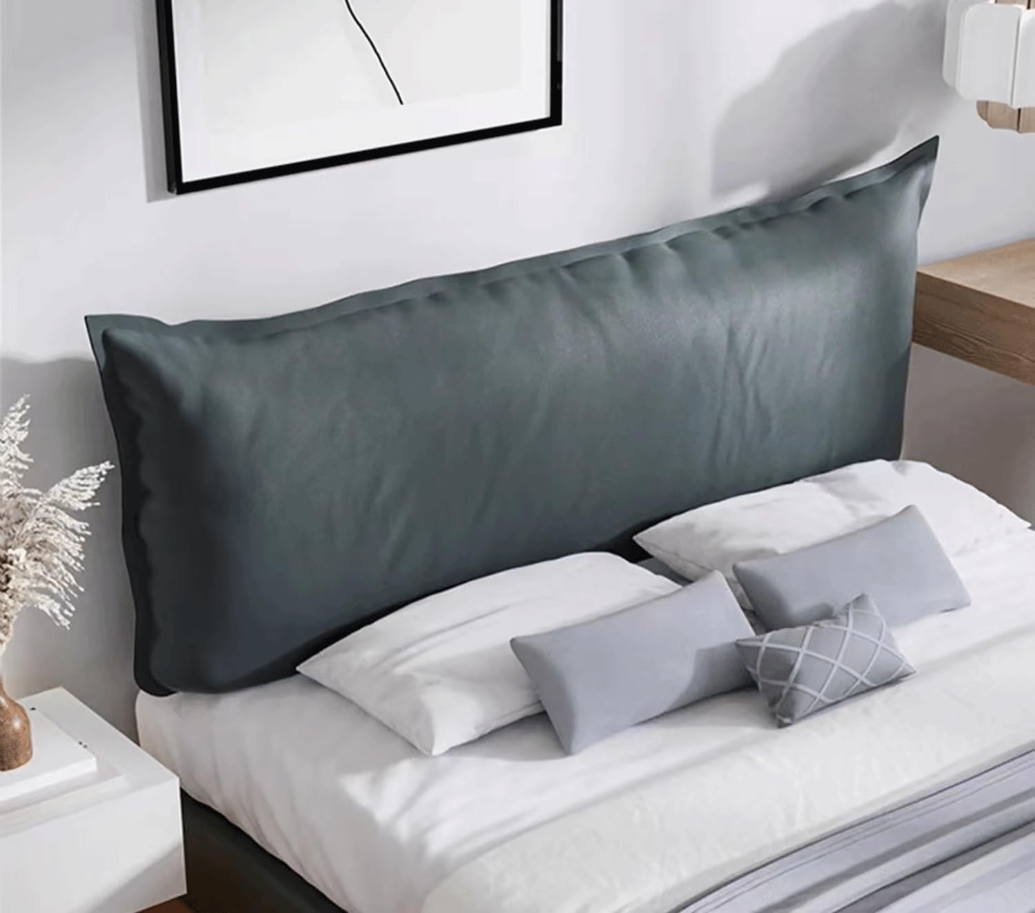 MGEMJMJ Large Ergonomics Backrest Wedge Headboard Cushion Reading Pillow Bed Back Support For Sitting Up In Bed Bolster(Size:No headboard 78.7"/200cm,Color:E)