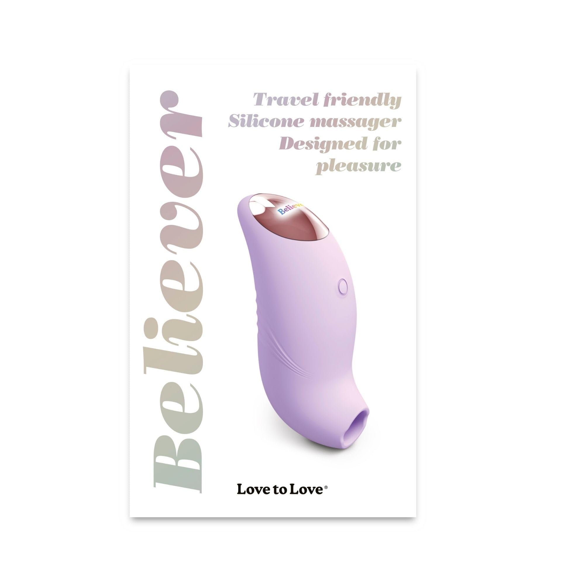 Love to Love Believer – Stimolatore clitorideo a suzione con tecnologia flapping, sex toy da donna telecomandato in silicone, ricaricabile, impermeabile IPX7, formato viaggio