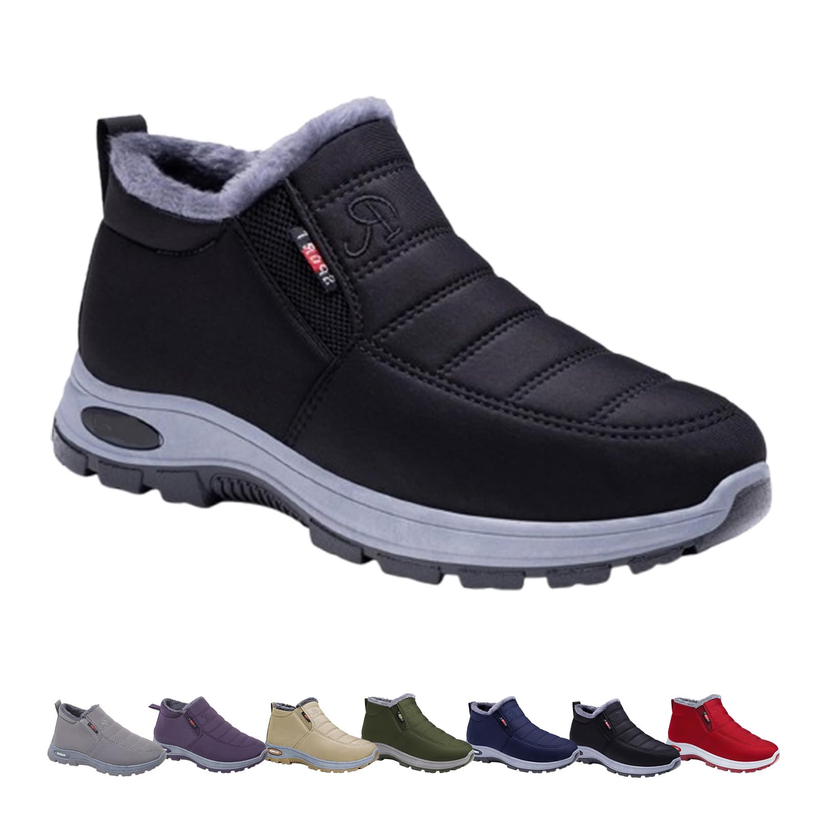 Womens Snow Boots Winter Warm Winter Ankle Slip on Short Snow Fur Lined Boots Lightweight Waterproof Fur Fuzzy