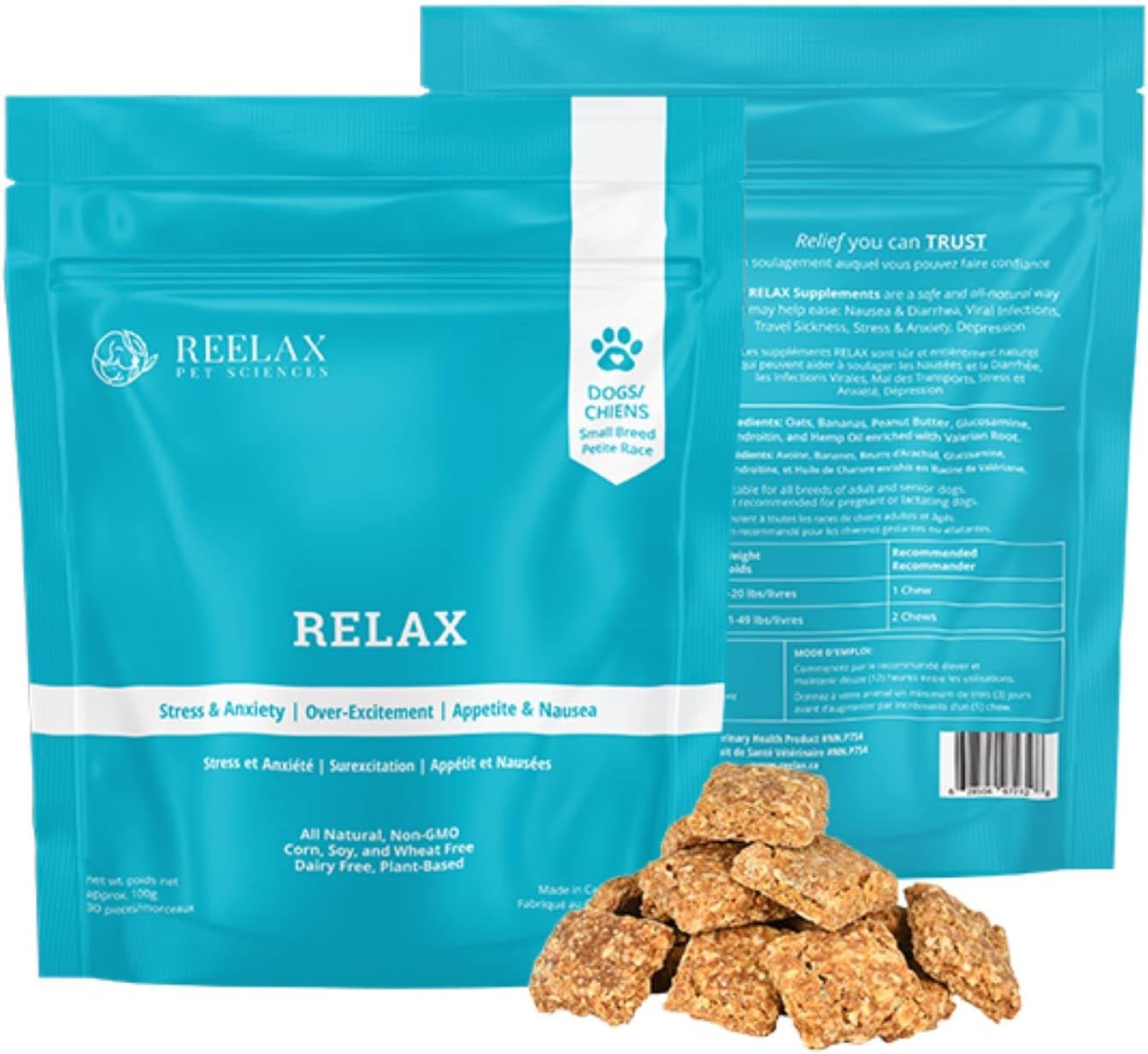 Relax Pet Supplement, for Dogs/Canines Chews (Small Breed) 100g