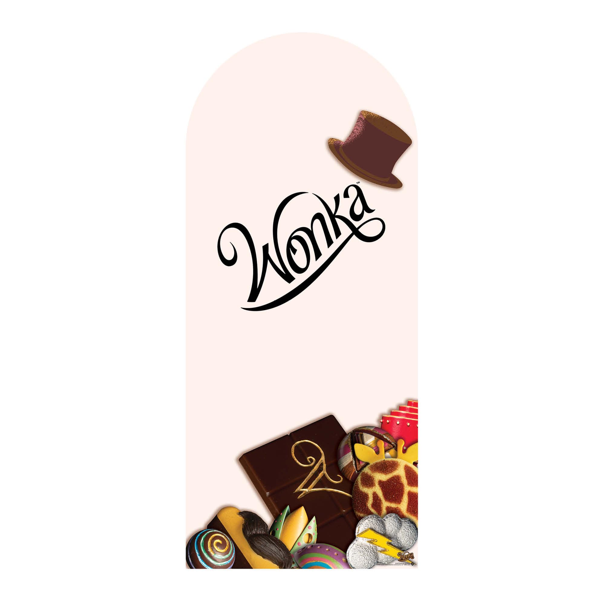 Star Cutouts Charlie and the Chocolate Factory Wonka Chocolate Bar Backdrop Cardboard Cutout 6.1ft